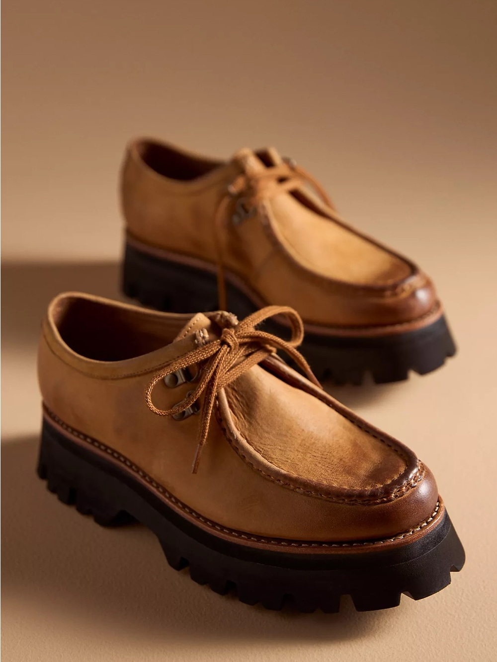 NWOT Anthropologie Grenson Polly Leather Flat, UK 4 / US 6.5